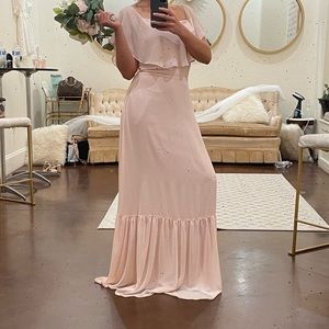 Blush pink bridesmaid dress